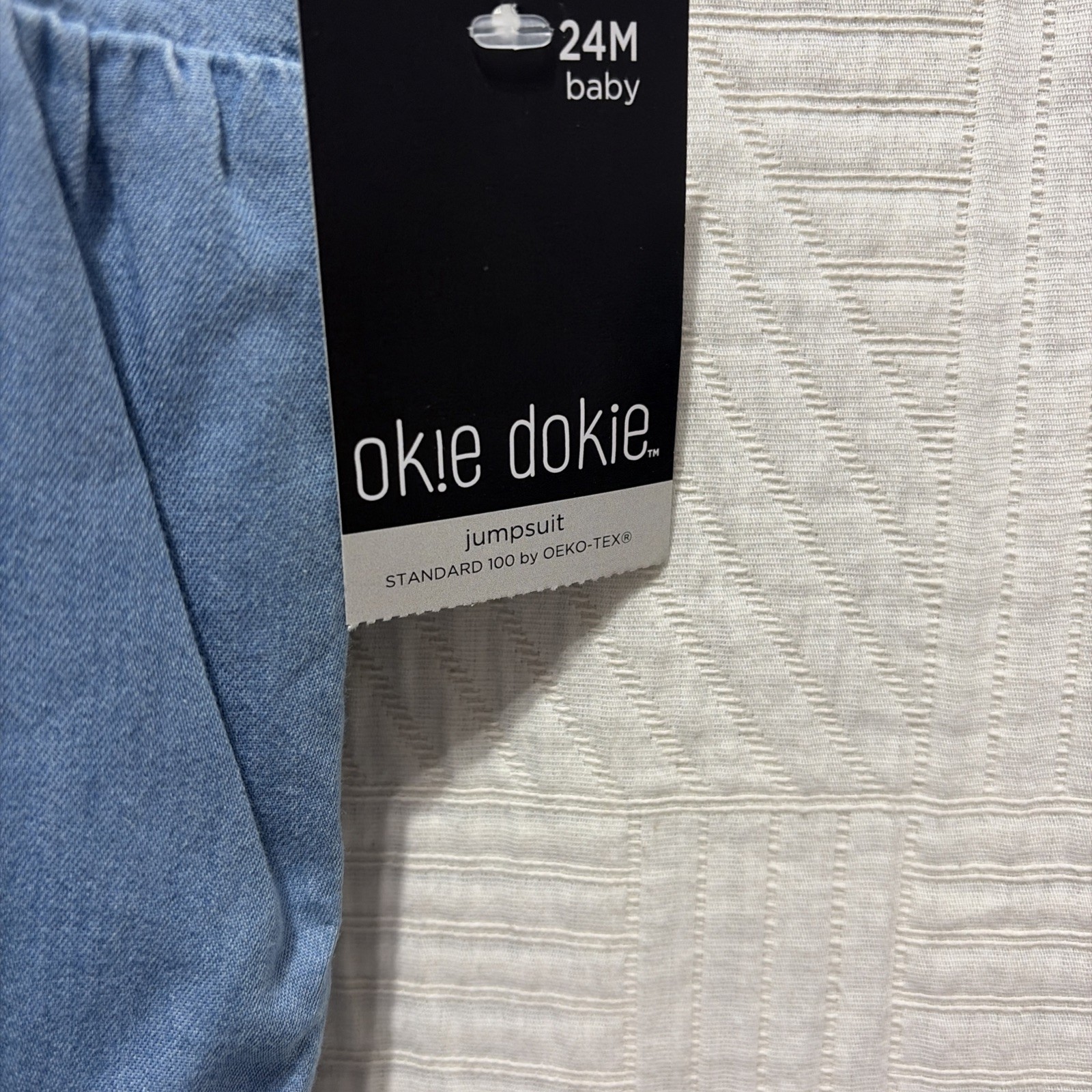Okie Dokie Chambray Blue Baby Girls 24 M Jumpsuit Outfit New