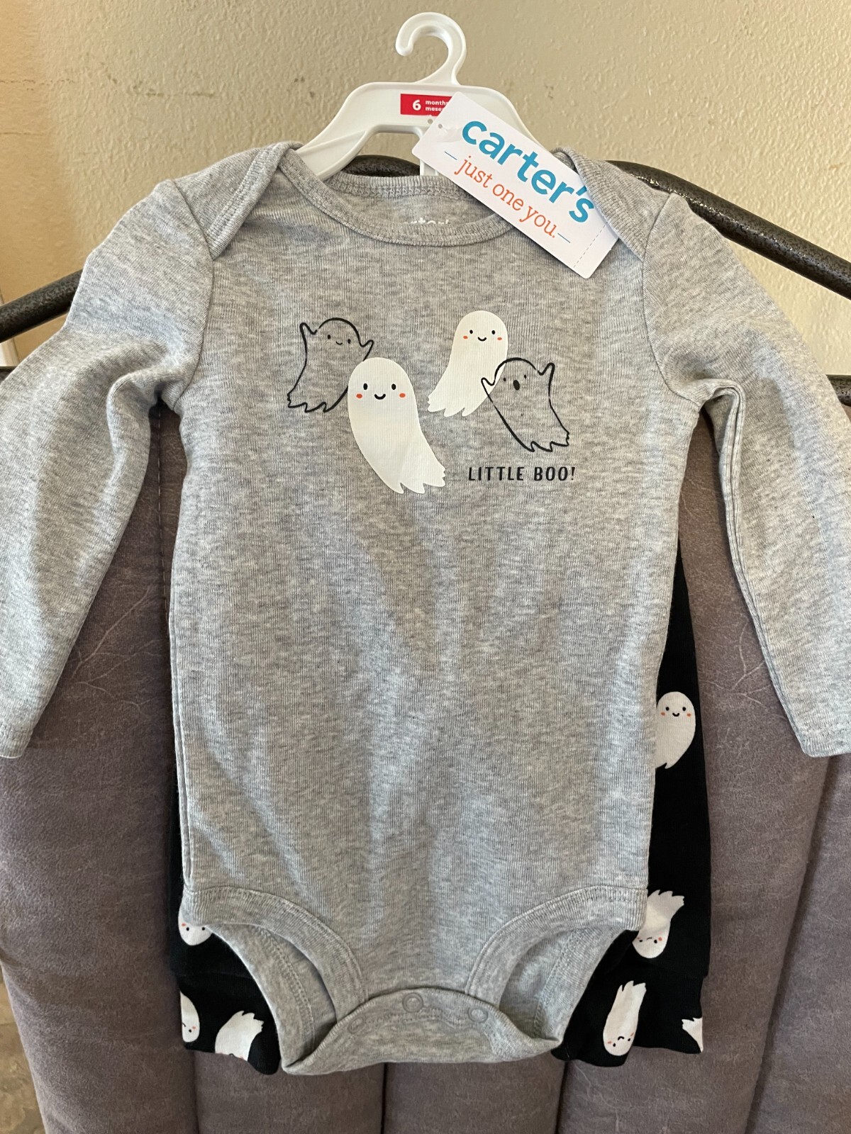 Carter’s Just One You 2 pc Baby “Little Boo” Outfit Bodysuit & Pants HALLOWEEN