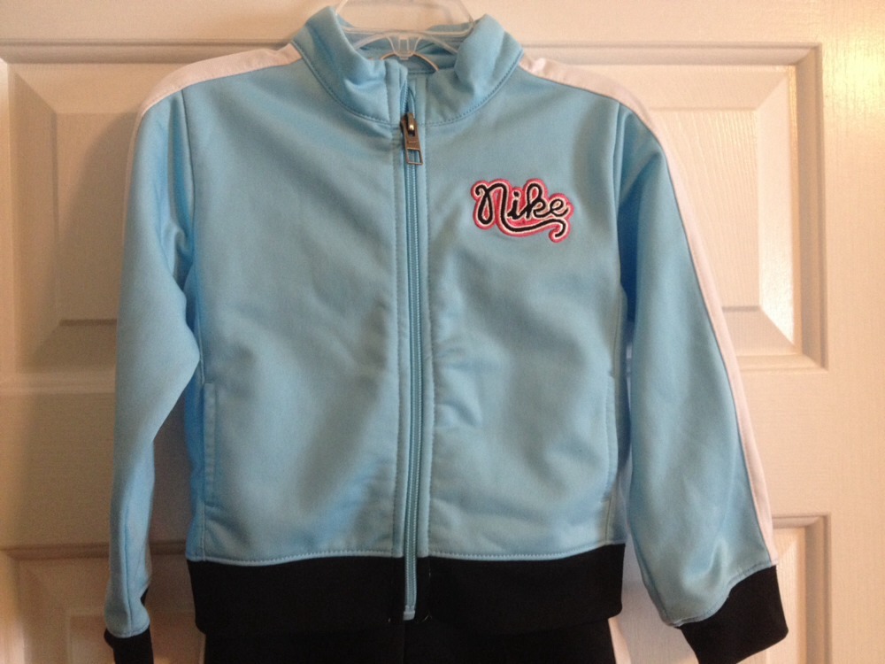 Mint Nike Blue Track Sweat Pants & Zipper Jacket Girls 3T