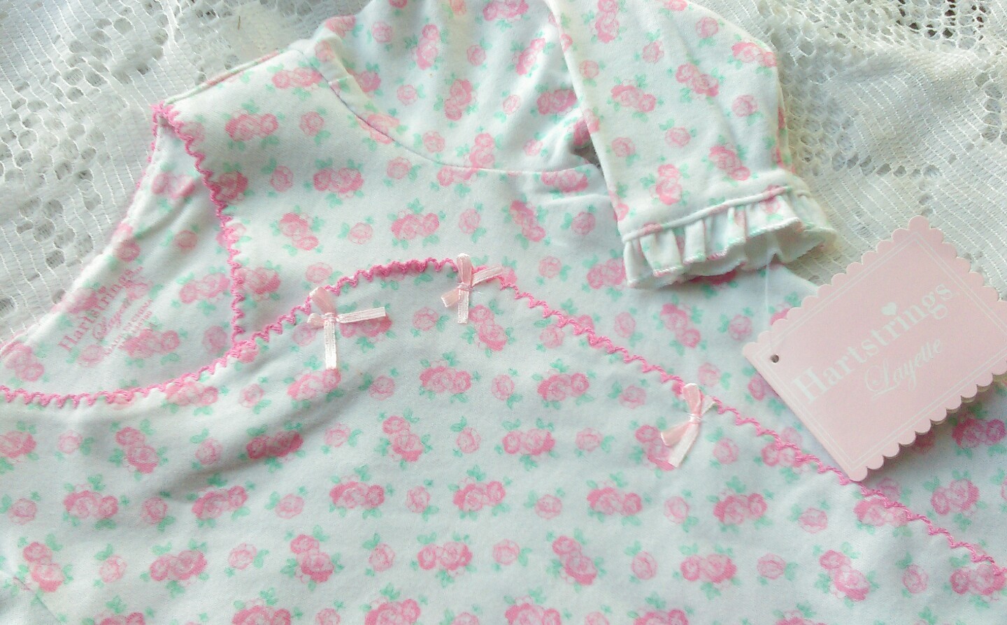 Girls Hartstrings Outfit NWT Size 3-6 Months Pink & White