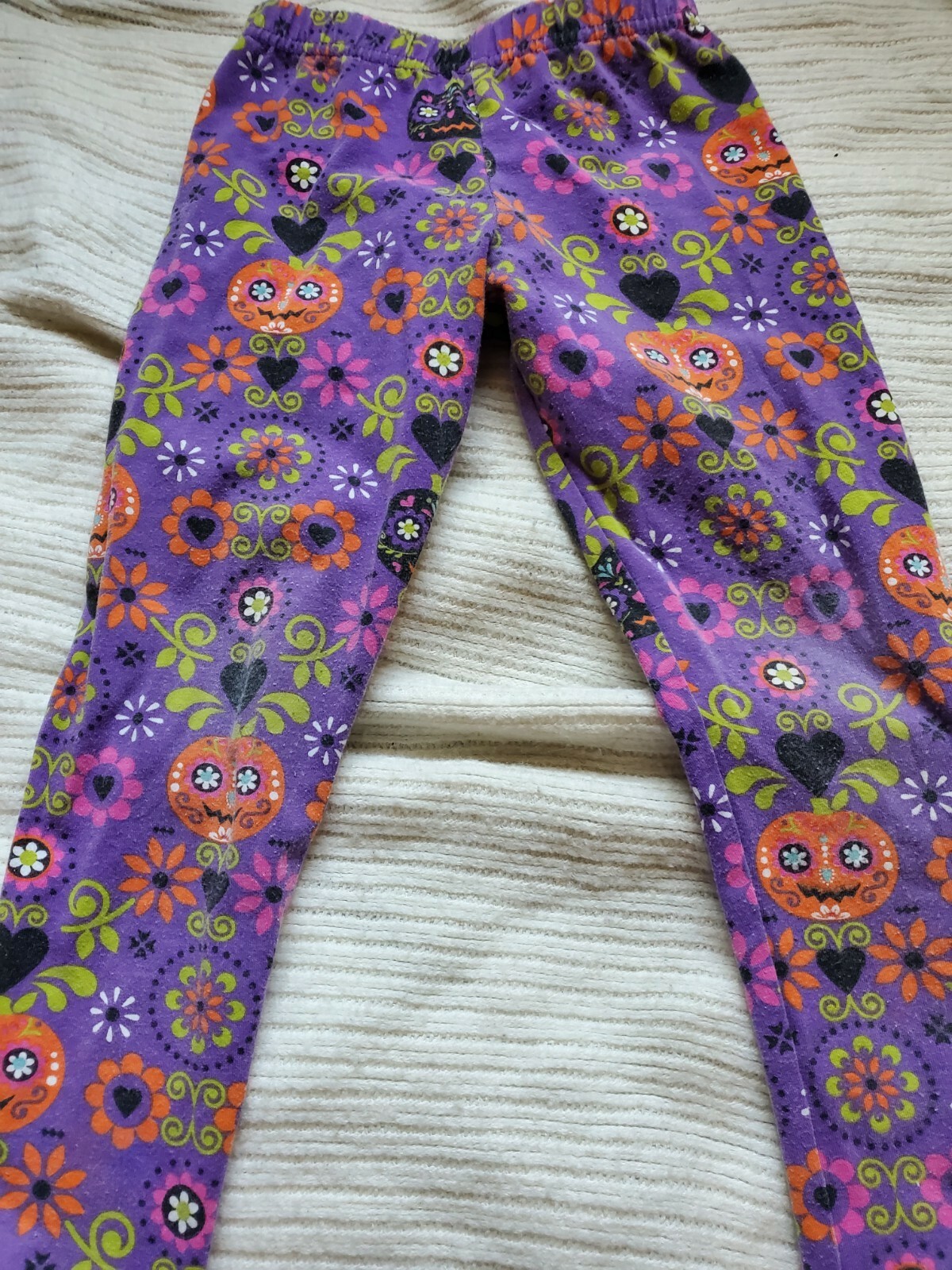 Rare Editions Girls 4T Halloween Tutu Dress & Legging Set Día de Muertos Outfit