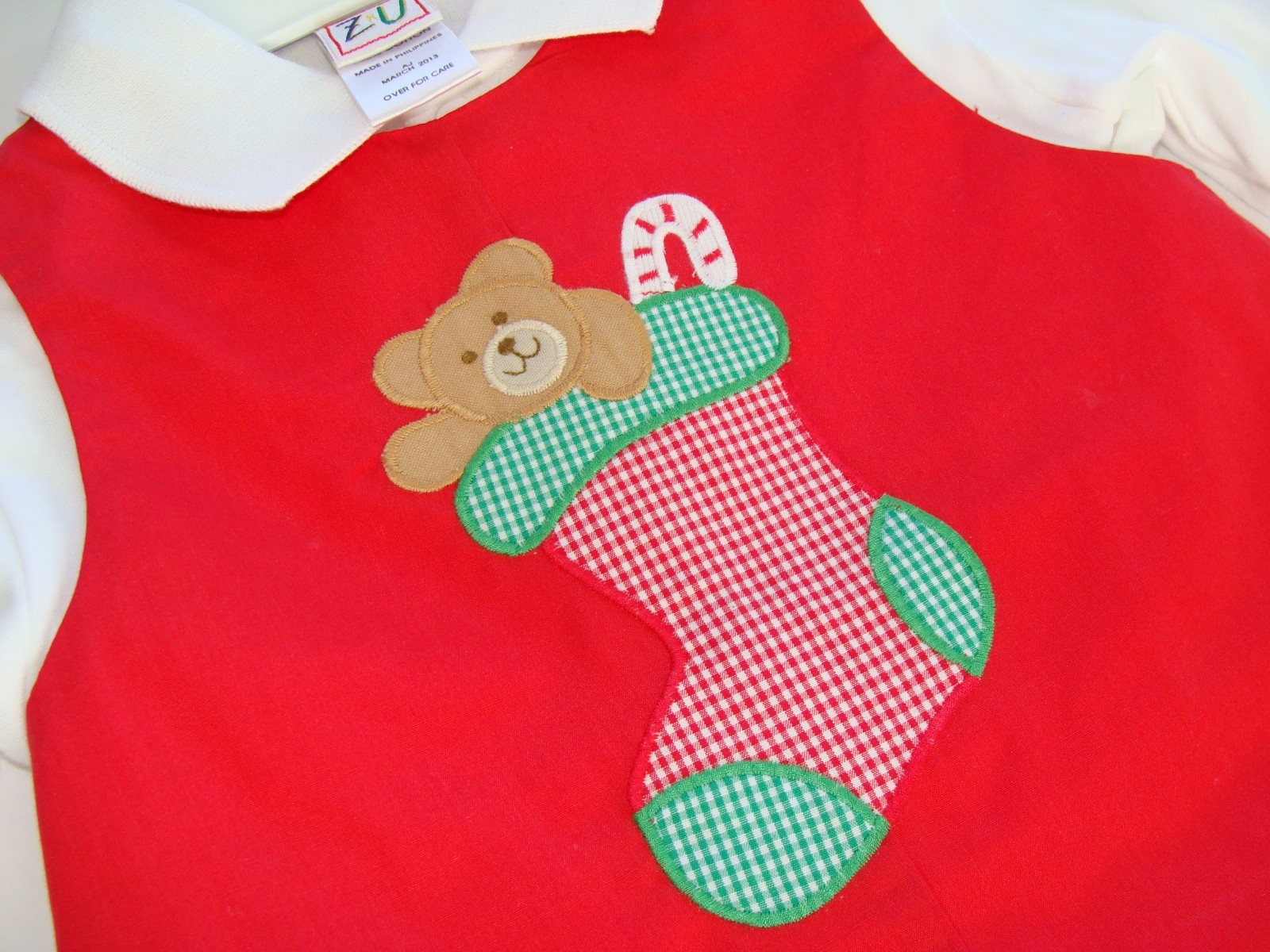 ZU Petit Ami Outfit Boys Size 6 Months Stocking Christmas Longalls NWT Monogram