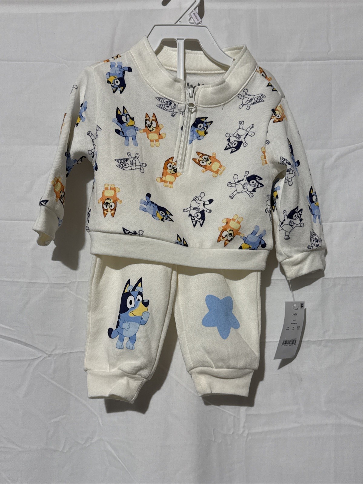 Bluey Two-Piece Set Quarter Zip Sweatshirt and Pants 3-6 Months NWT Target