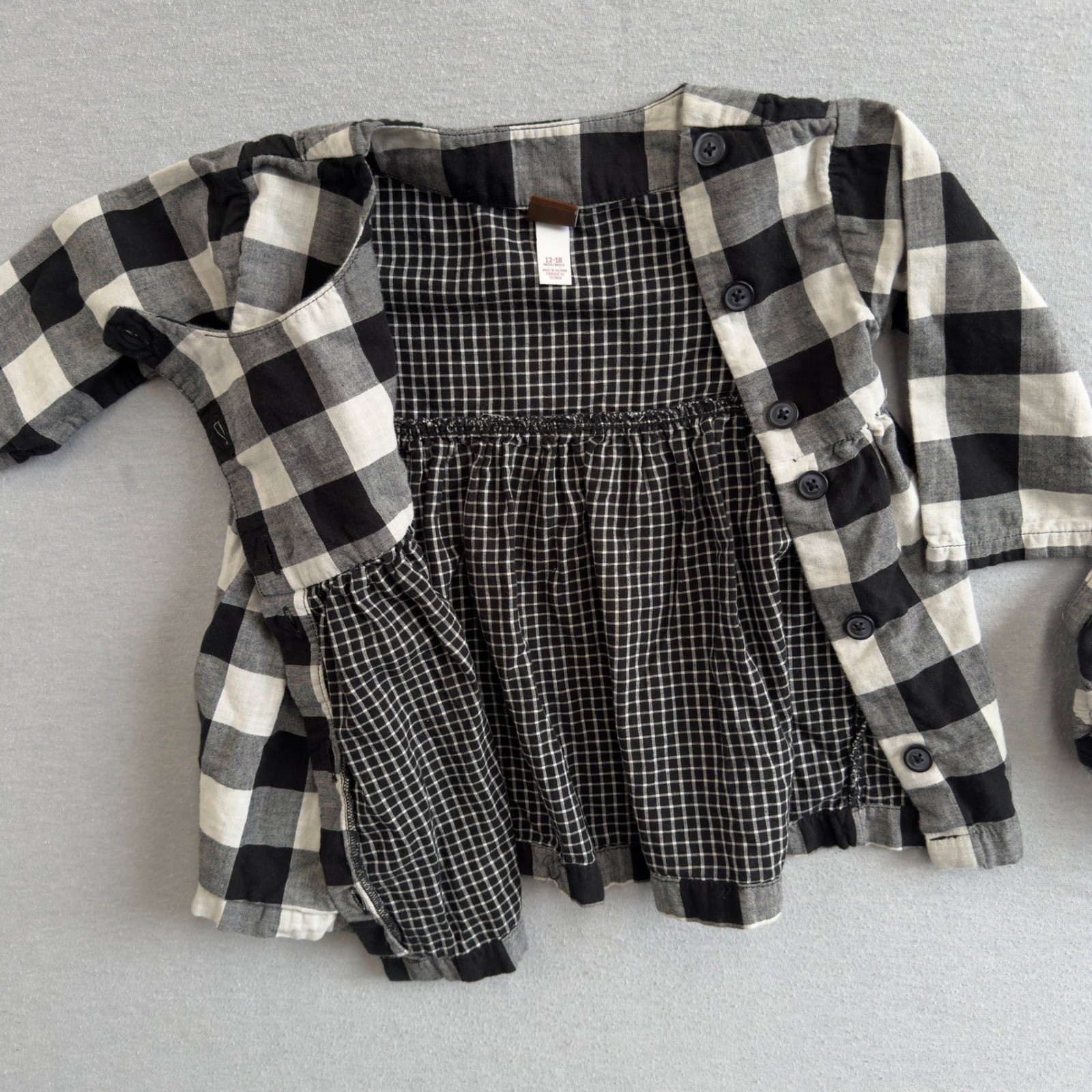 Tea Collection Plaid Flannel Dress & Bloomers Set 12-18 Months Outfit