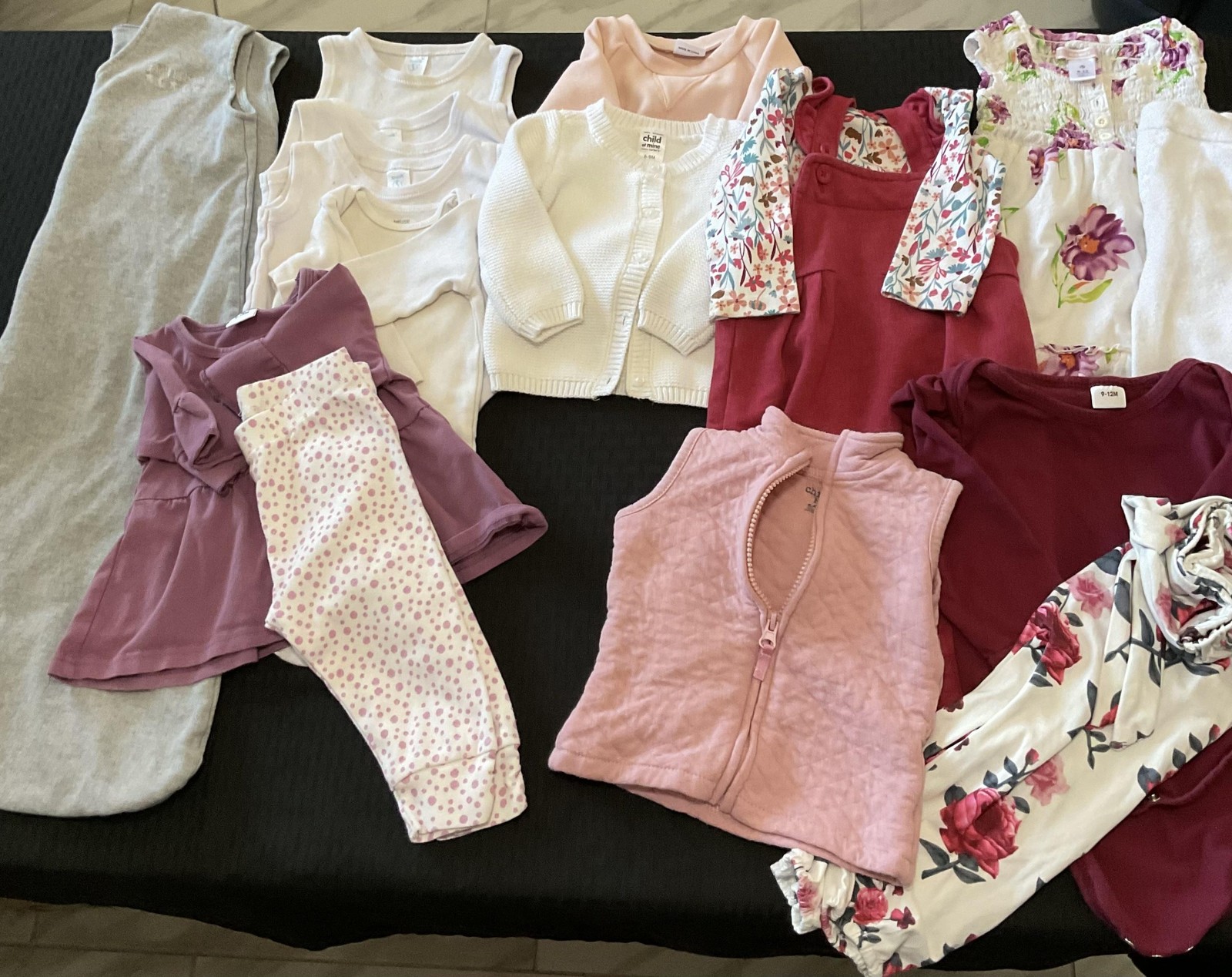 Mixed Brands 16pc Clothes Lot Girls 6-9M Multicolor Layette Outfits Sets