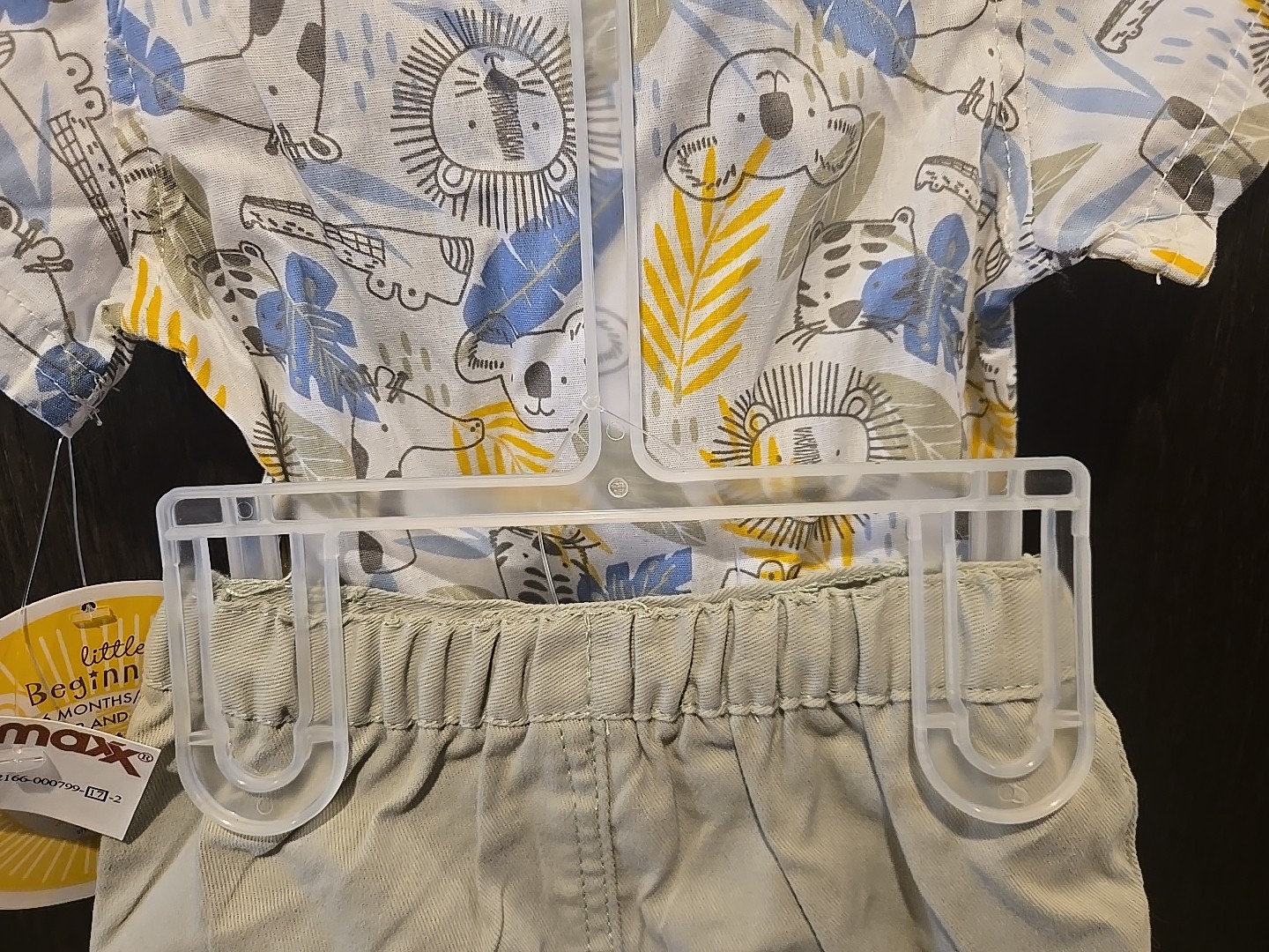 Little Beginnings Boys 3 To 6 Month Old Top And Short Set. New With Tags