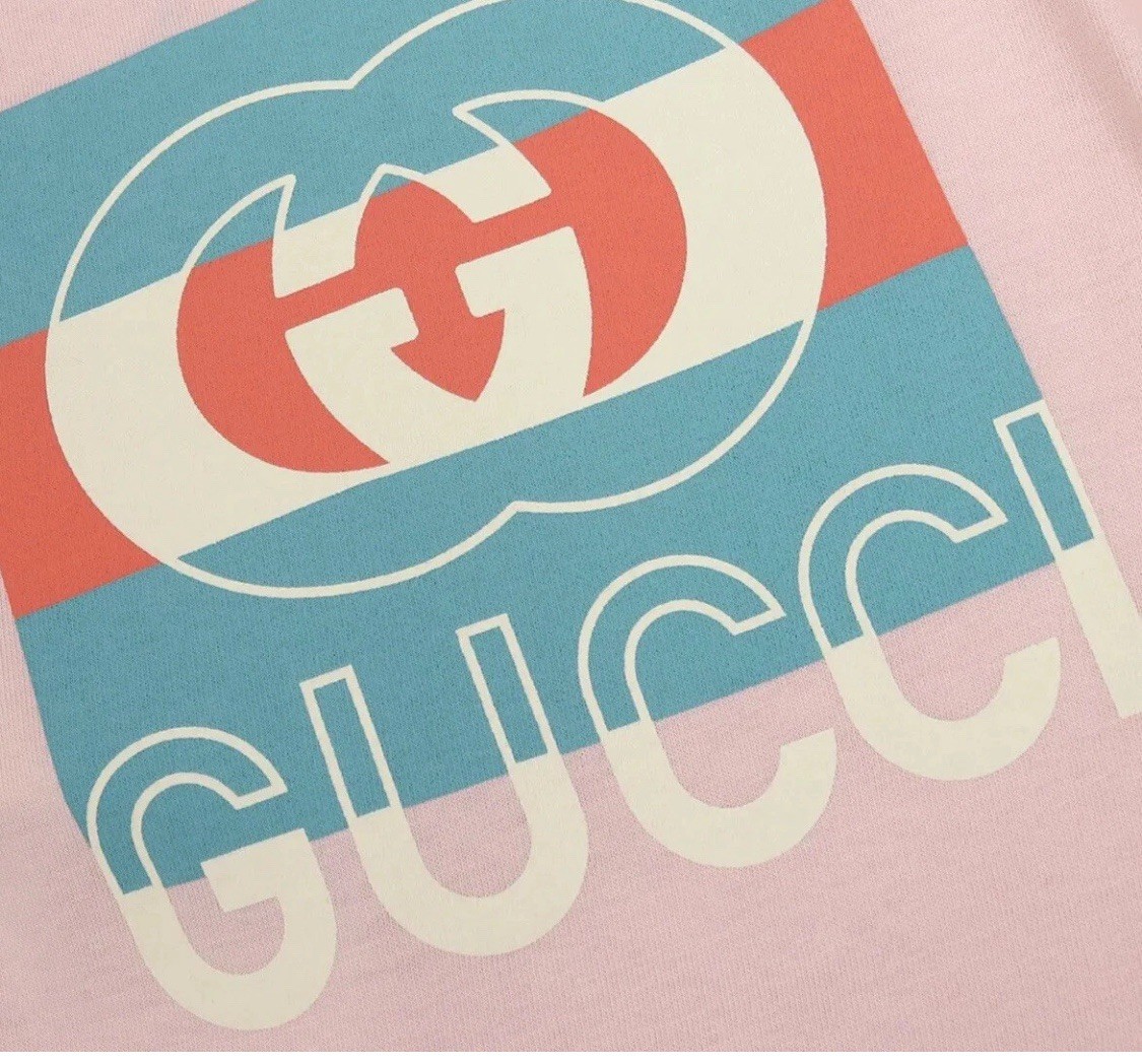 GUCCI baby pink vest bib hat age 3/6 months RRP £221
