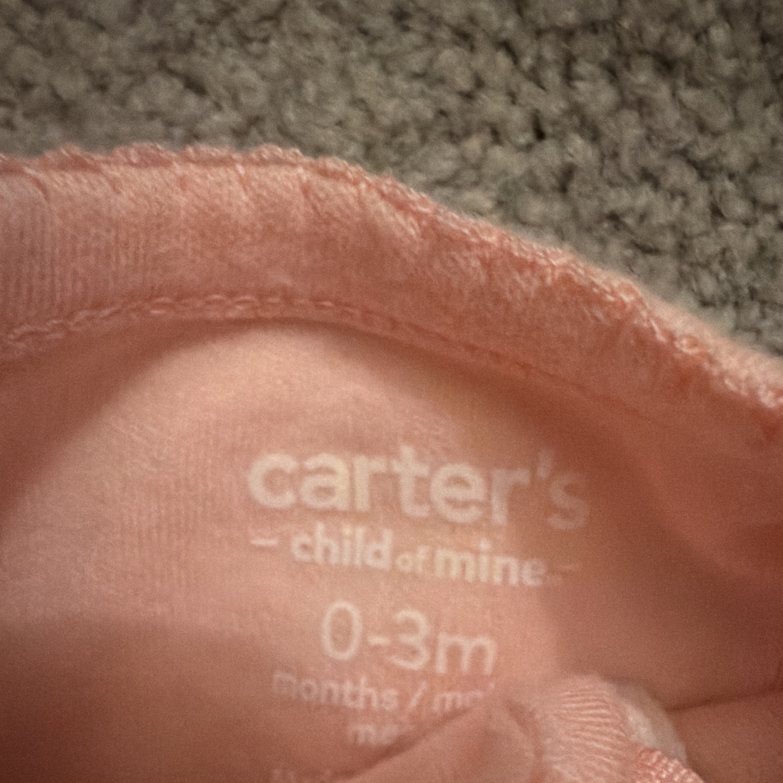 Carter’s Girls 0-3M Pink and White Floral Knit Cotton Coverall Set Snap