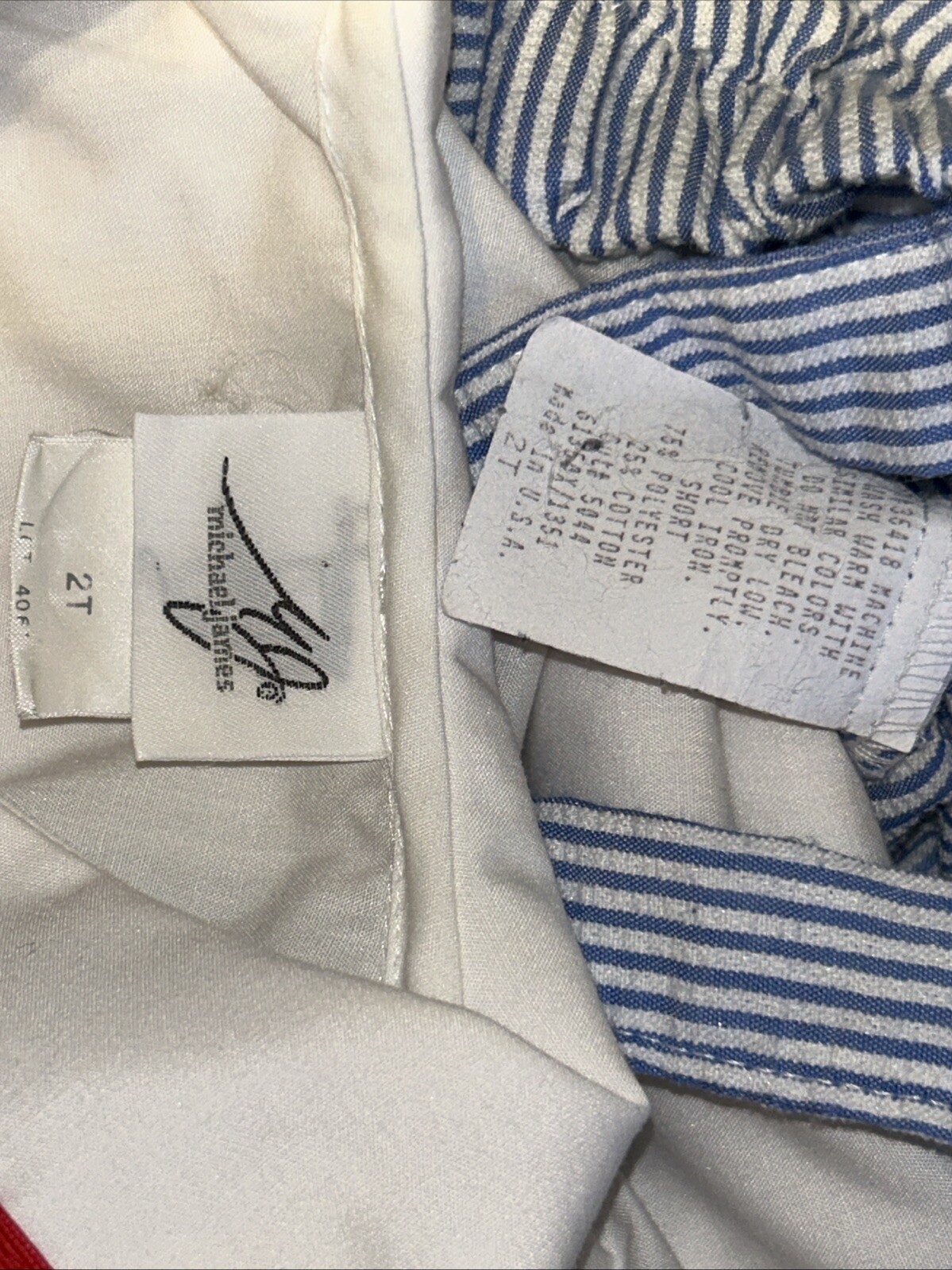 VTG Michael James Nautical Suspended Shorts & Shirt Size 2T