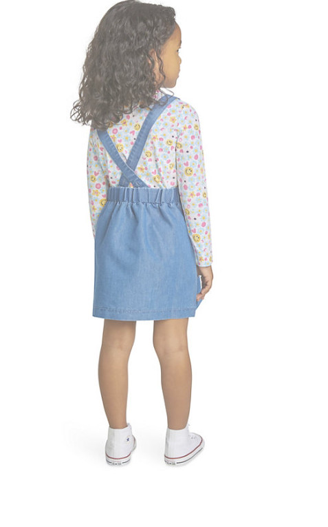 New $48.00 LEVI’S Toddler Girls Demin Skirtall and T-Shirt 2-piece Set Size: 4T