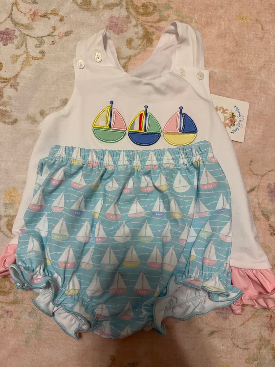 Busy Bee Smocks Sailboat Bloomer Set