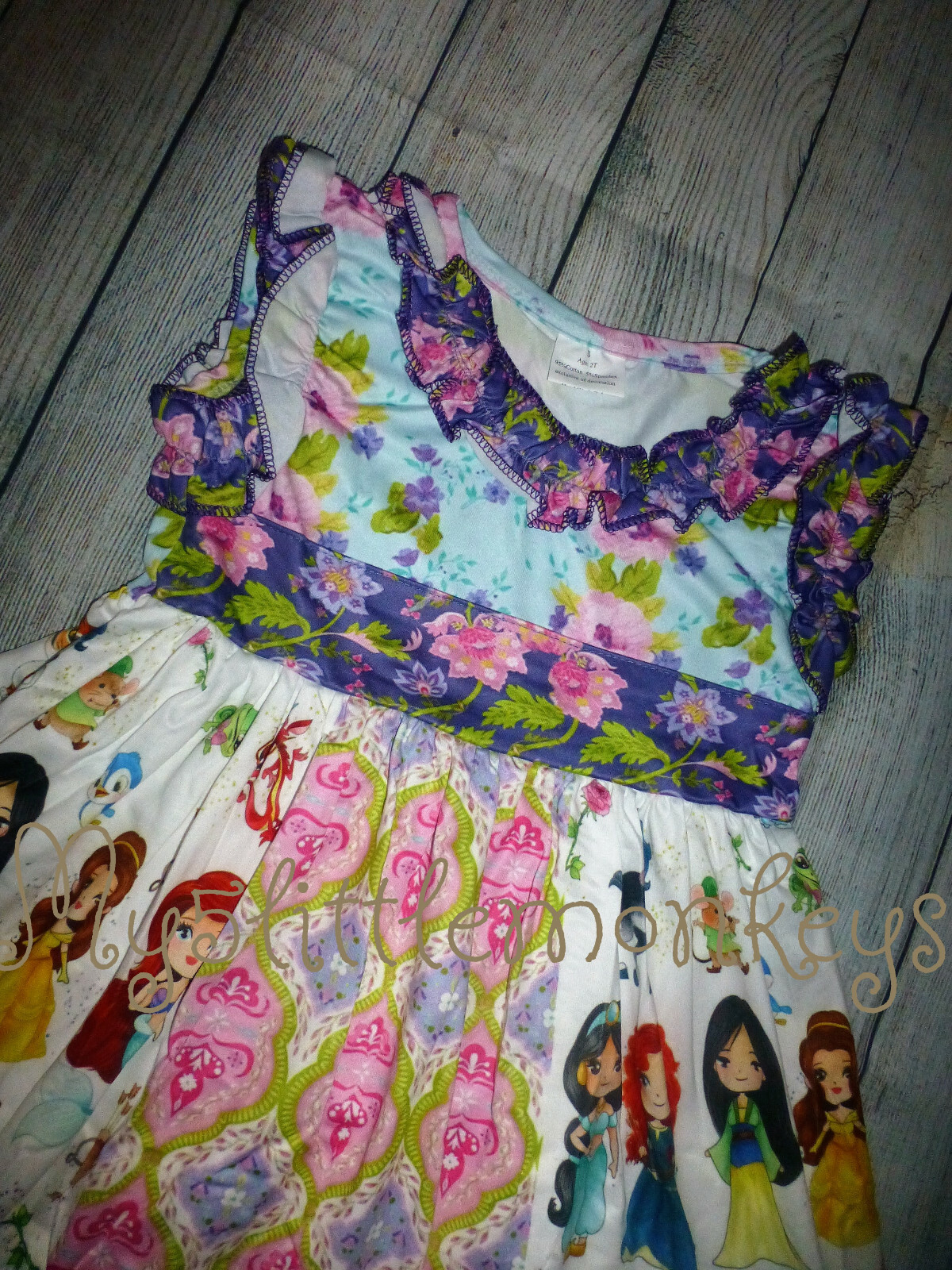 NEW Boutique Princess Tunic Dress & Ruffle Shorts Girls Outfit Set