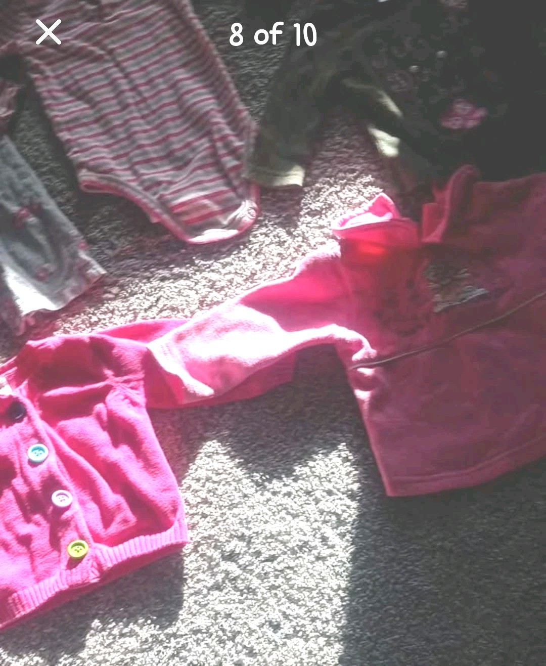 Baby Girl 6-9 Month Clothing Lot 22 Pieces Assorted Items And Colors.