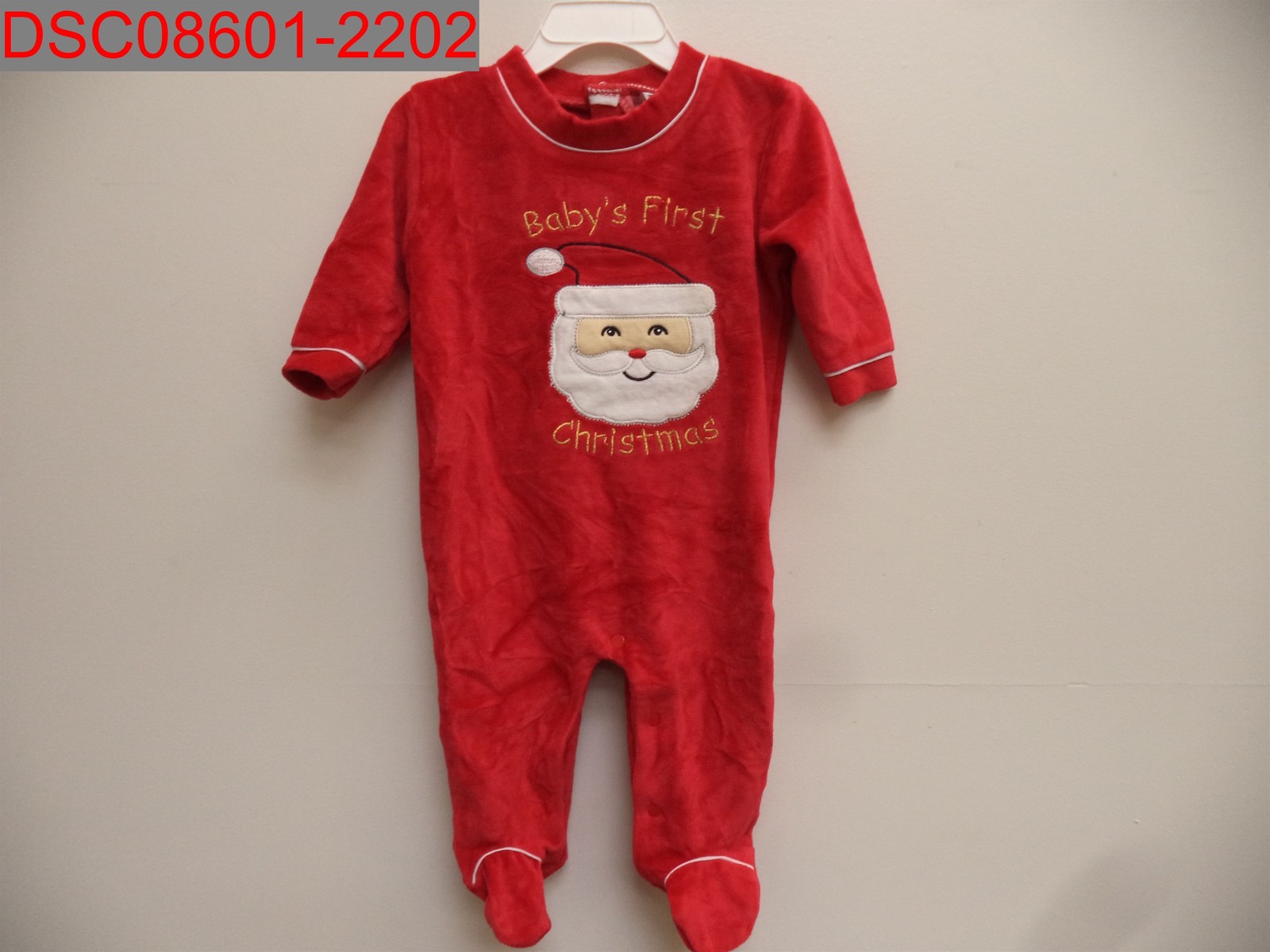 Just Love Baby Red Santa Christmas Coverall with Matching Santa Hat, 6-9M 4347