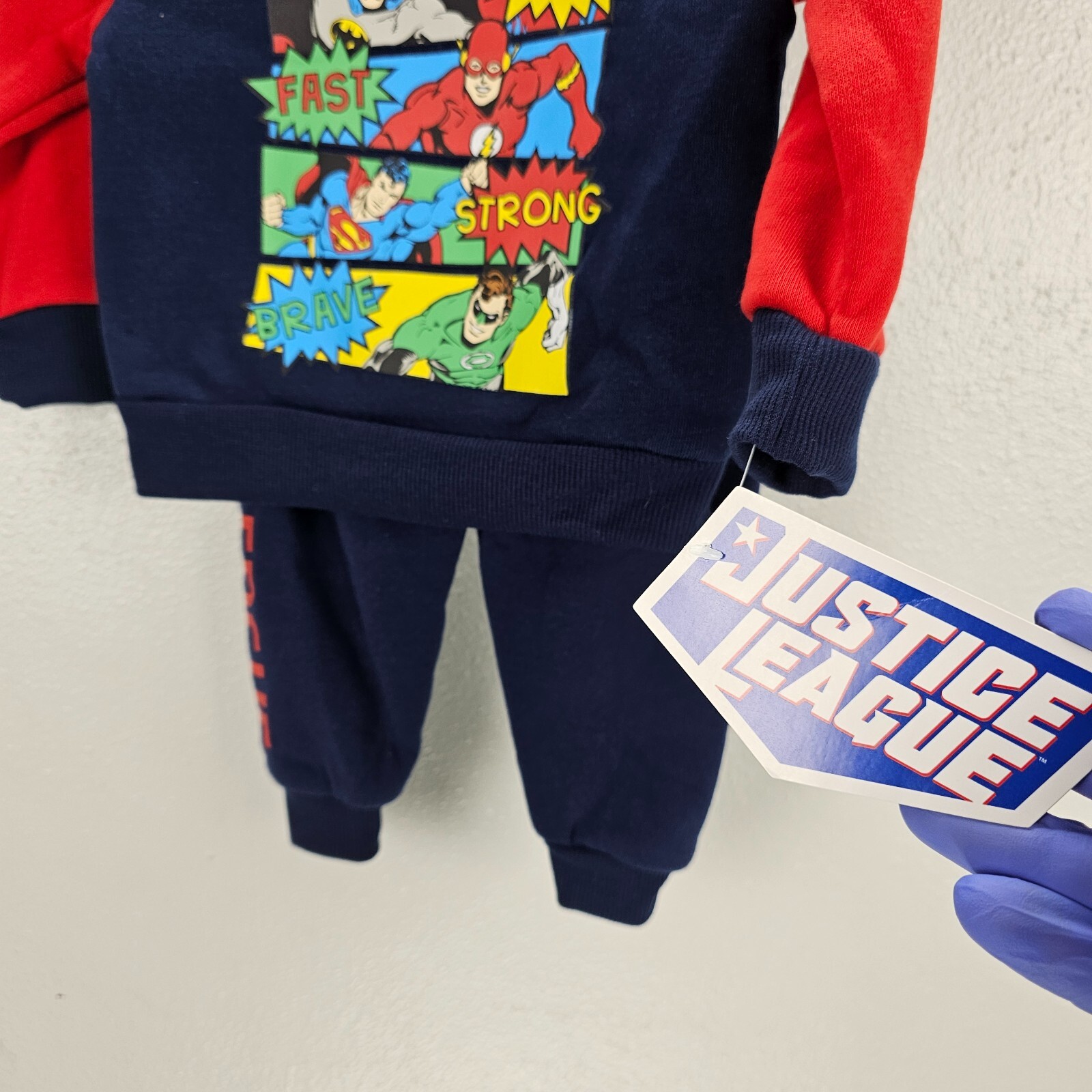 Baby Boy Outfit Justice League Sweatshirt and Jogger Set 2 pieces Size 12 Months