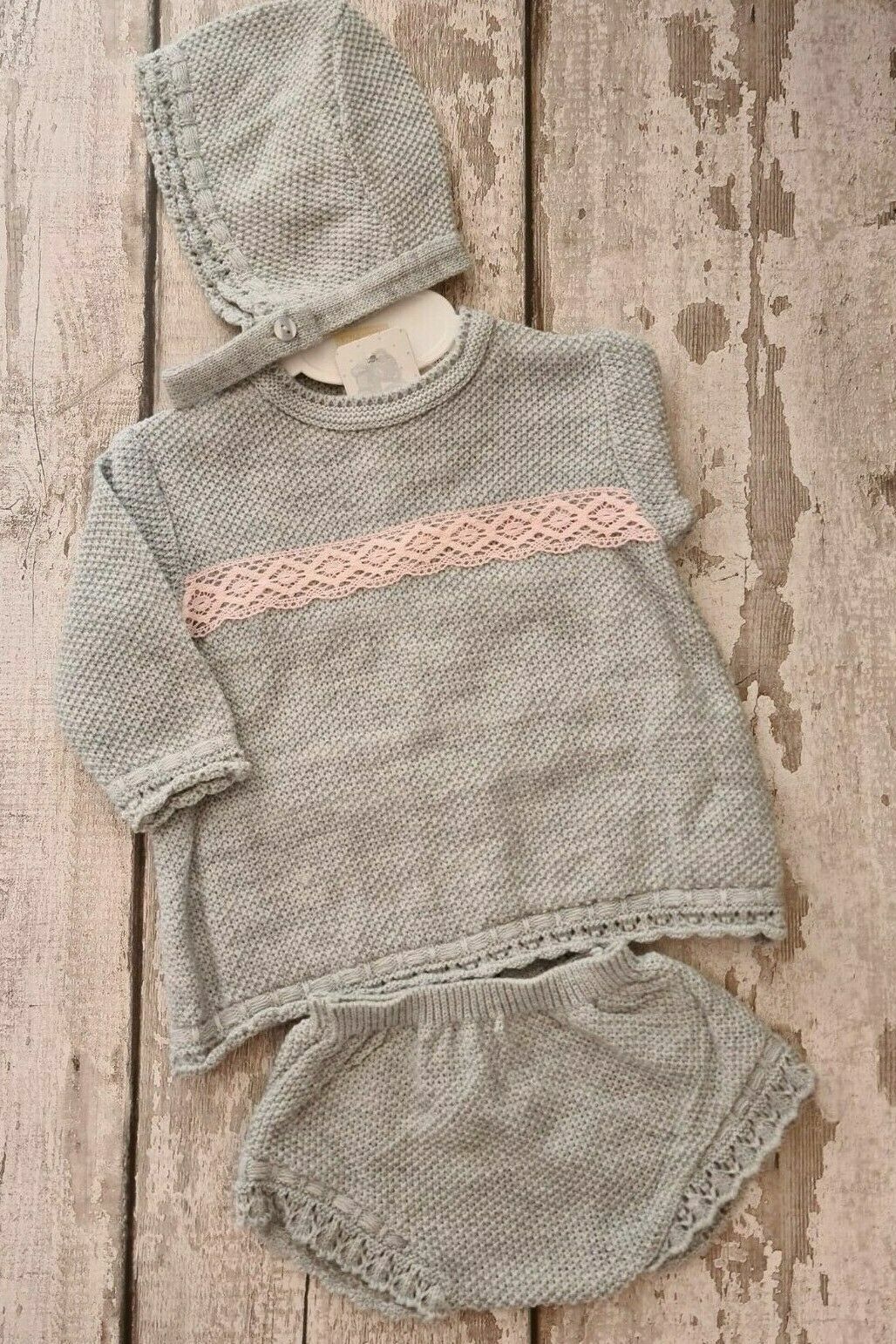 Beautiful Spanish Style Baby Girl 3 Piece Knitted Set.