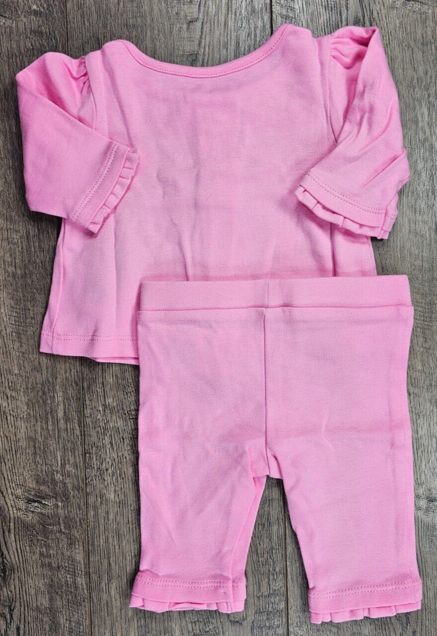 Baby Girl Clothes Nwot Garanimals Newborn 2pc Solid Pink Jacket Outfit