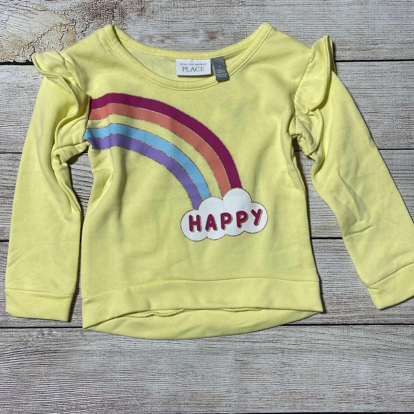 Toddler Girl Rainbow 2 Piece Outfit Size 3T. NWT! Colorful And Cozy. Yellow