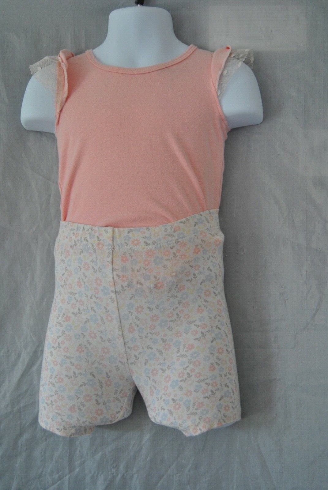 Toddler Shirt and Shorts size 12 Months by Little Lass Peach Colored RN 126160