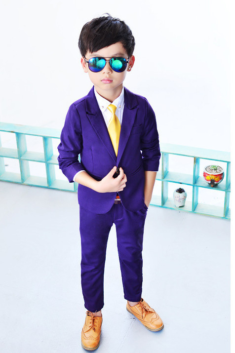 2pcs Kids Baby Boys Wedding Party Suit Coat+Pants For Concert Gentleman Clothing