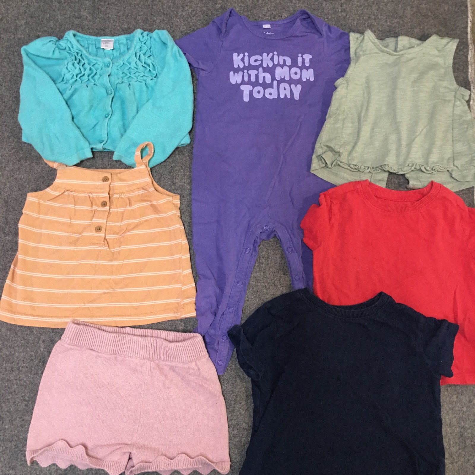 Baby Girl 18-24 Months Clothing Lot 7x Pieces Bulk All Season Summer Colorful