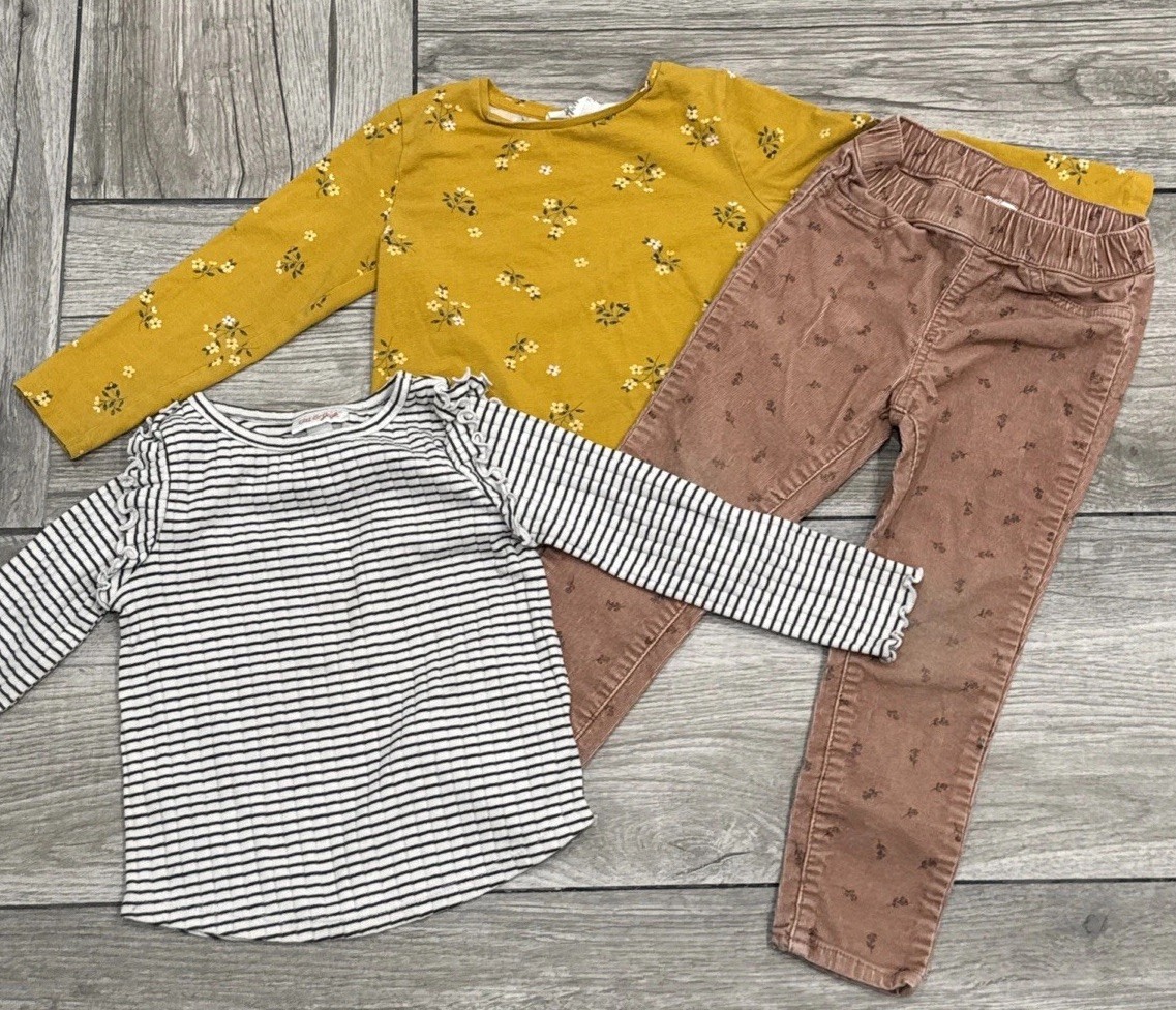 Lot of 3 H&M Size 3T 2-4 Years Play Clothing Long Sleeve Tops Corduroy Pants