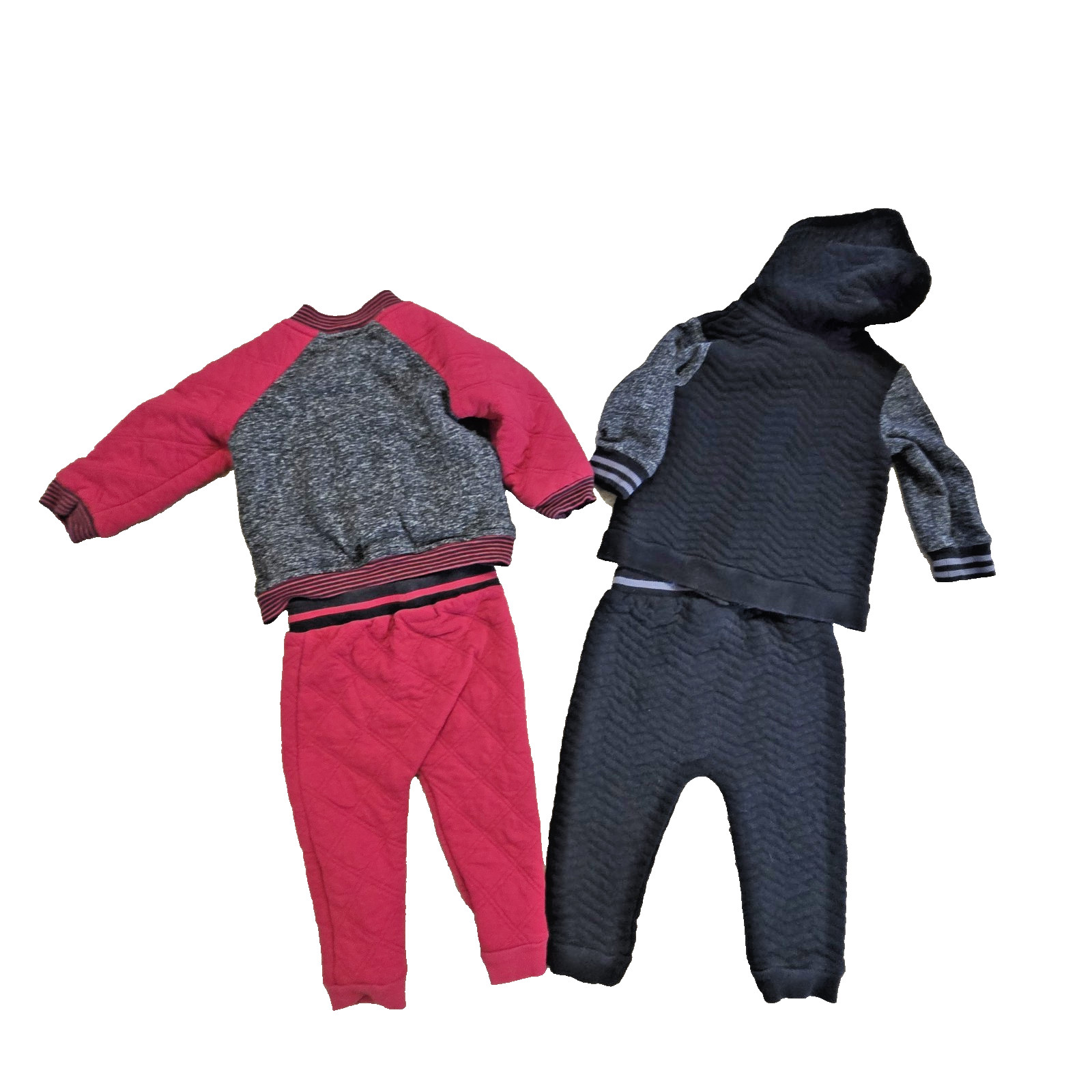 Toddler 18 month 2 piece jogger sweat suits cute sporty lot 2 sets 4 pieces used