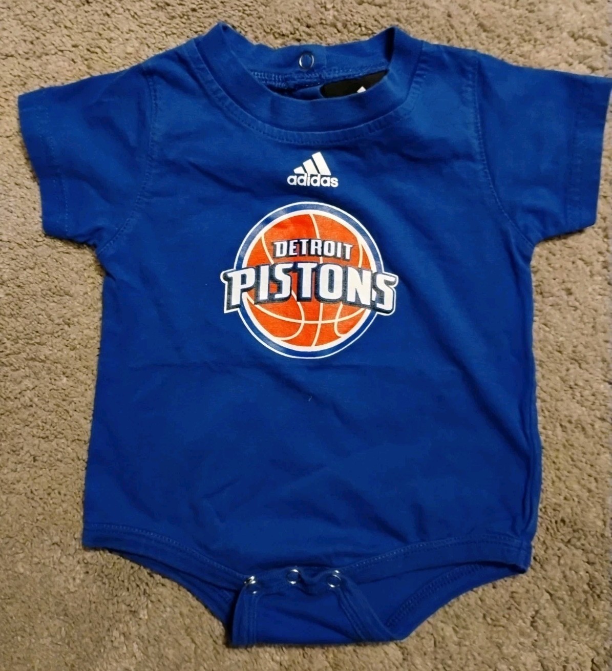 Vintage Detroit Pistons Baby Infant Clothes 3/6 Month Teal Horse Y2K Red Blue