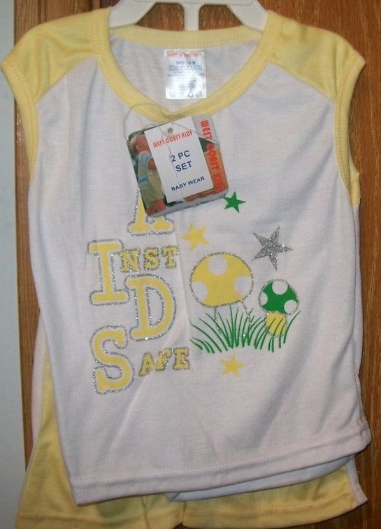 WCK 12 Months A Inst D Safe Yellow 2 piece shorts set sleeveless summer everyday
