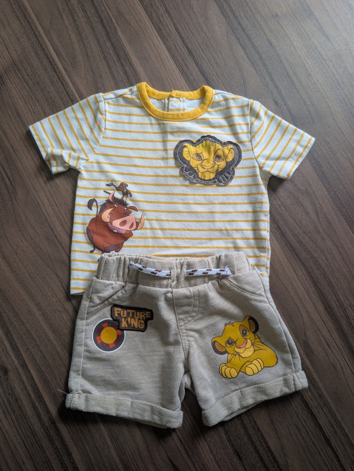 Disney Lion King Simba Pumba Baby Outfit Shirt And Bottoms