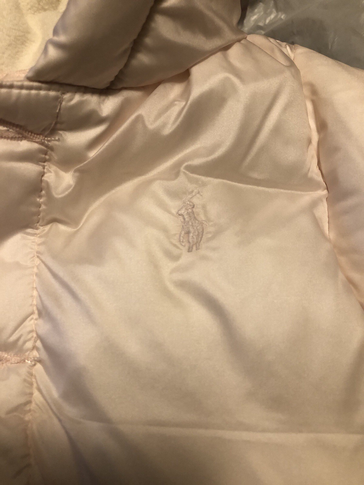 Ralph Lauren 2PC Pink Baby Girls Hooded Convertible Bunting Set Size 3M NWT