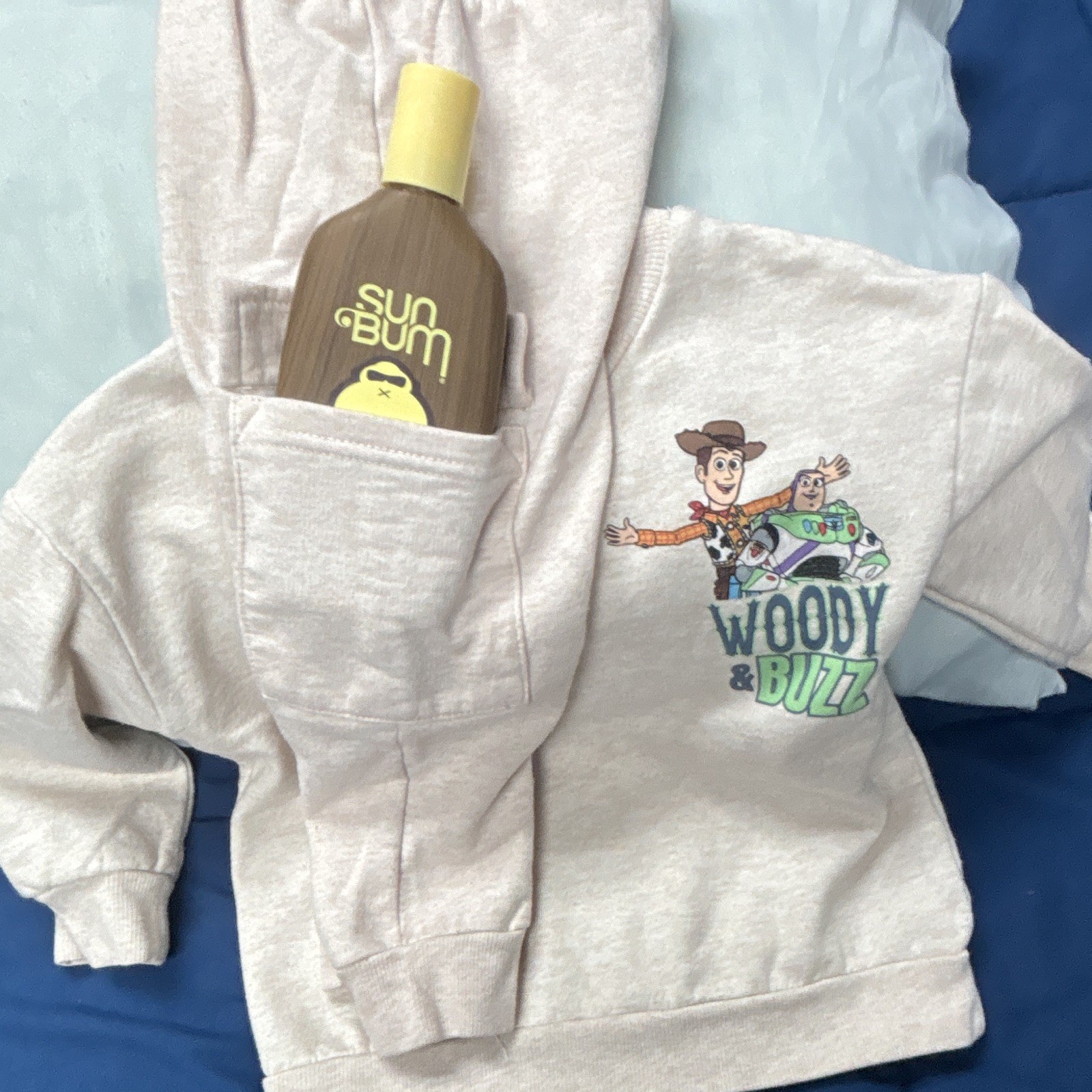 Disney Pixar Toy Story Boys 3T 2-Piece Woody & Buzz Sweatshirt & Pants Set Gray