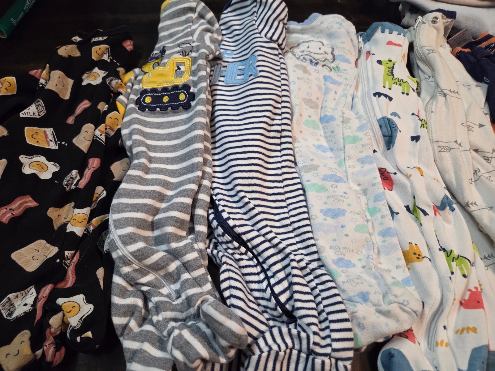 Baby Boy 0 to 3 month clothinhg pajama shirt pants outfit onsies Lot 1