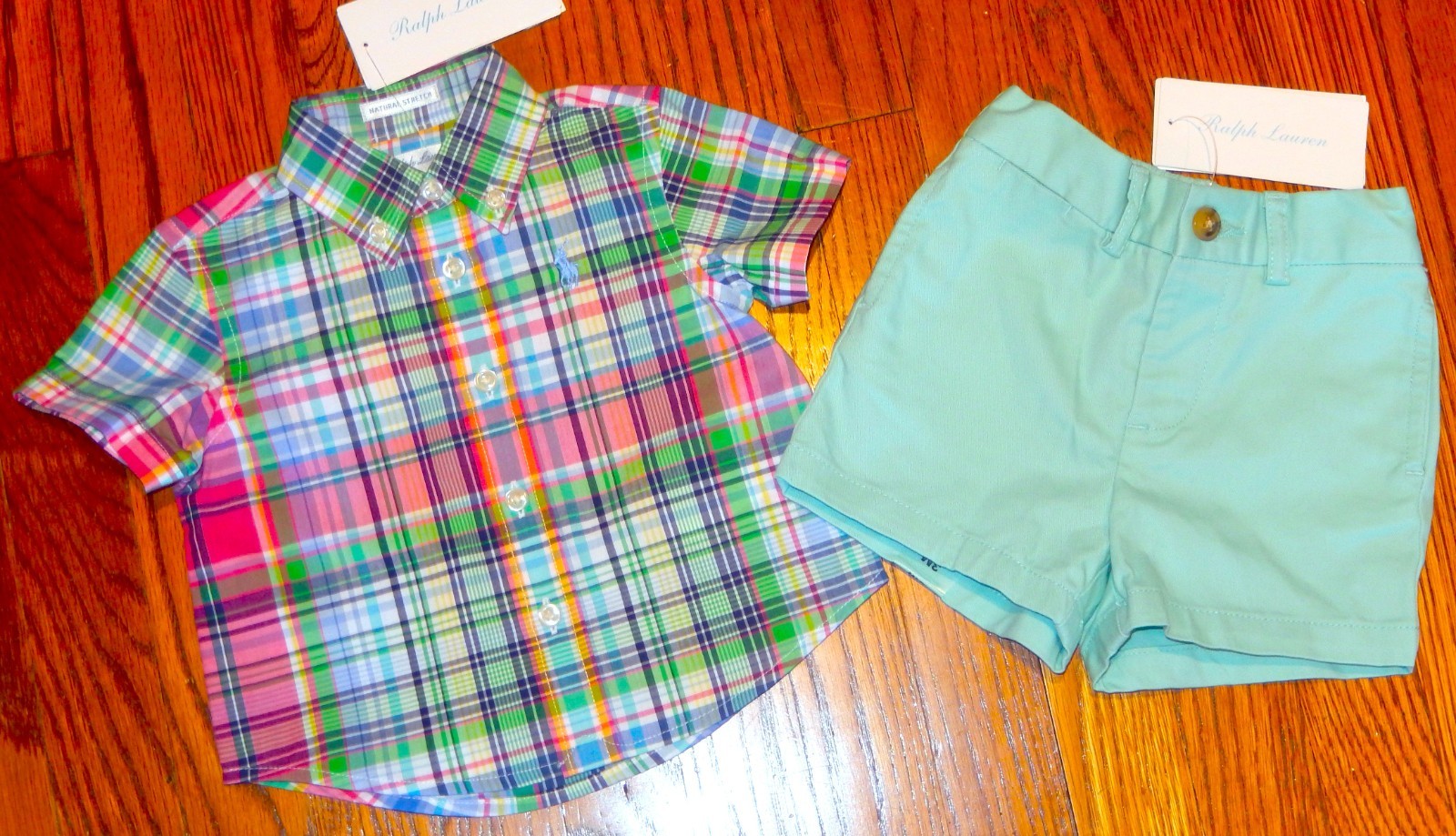 POLO RALPH LAUREN AUTHENTIC BABY BOYS BRAND NEW ORIGINAL 2Pc SET Size 3M, NWT
