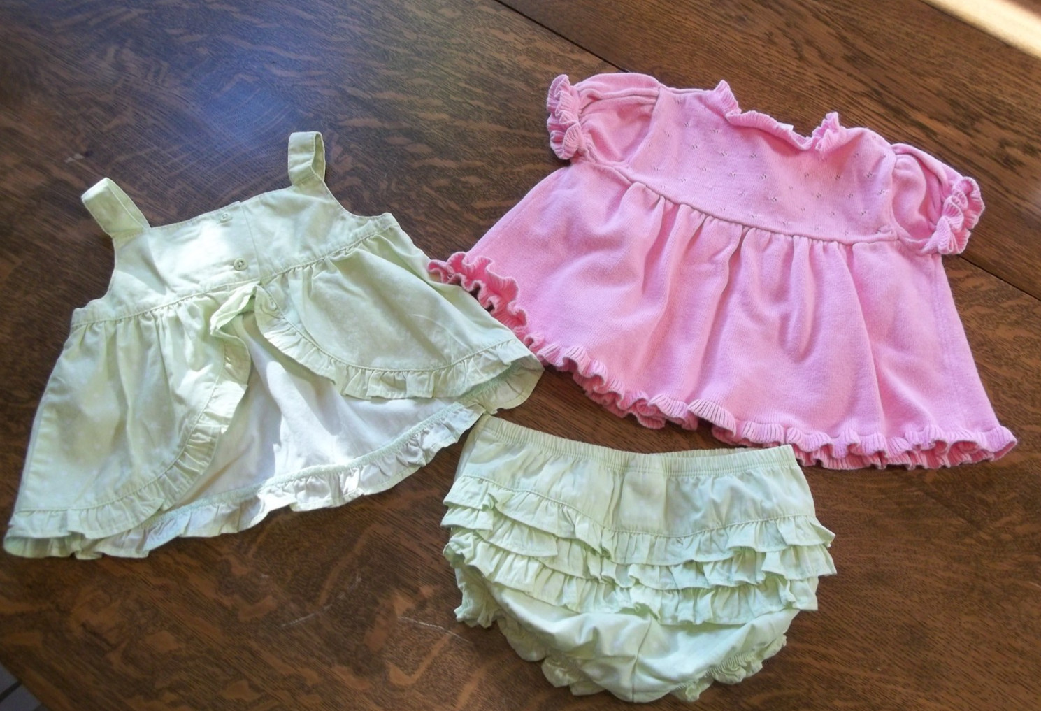 Gymboree ’10 Ice Cream Shop bolero sweater mint green flyaway top bloomers 6-12