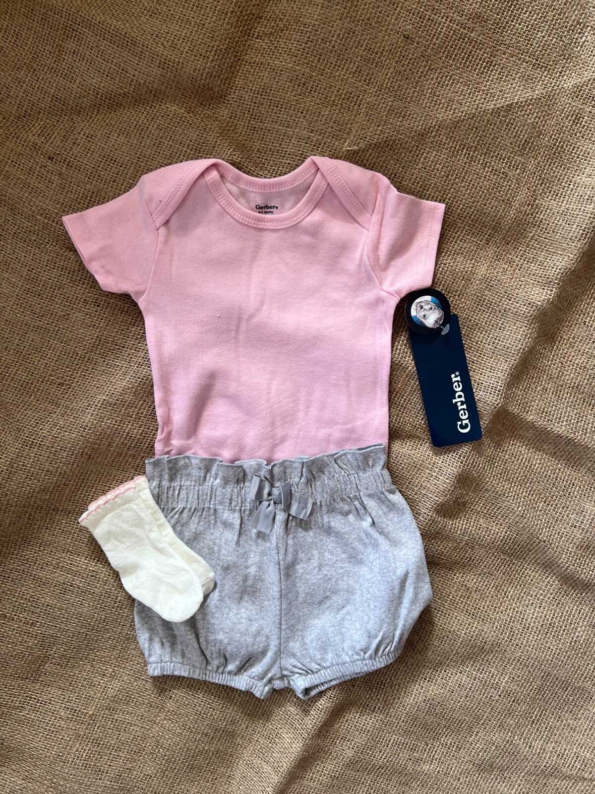 Gerber baby Onesie with matching shorts Baby shower gift birthday gift baby