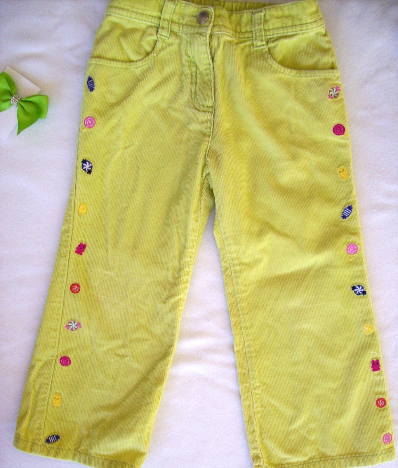 Girl 3T GYMBOREE Vintage Embroidered CANDY SHOPPE LS Top/ Corduroy Pants Set