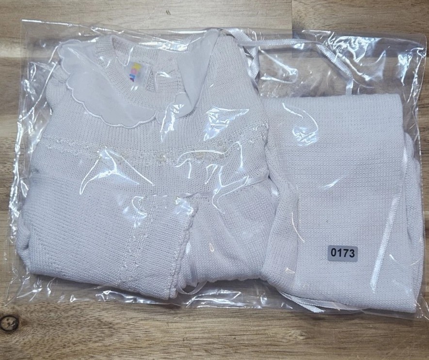 Baby Girl Pant Sweater Bonnet Mittens Karela Kids Size NB Elegant Classic White