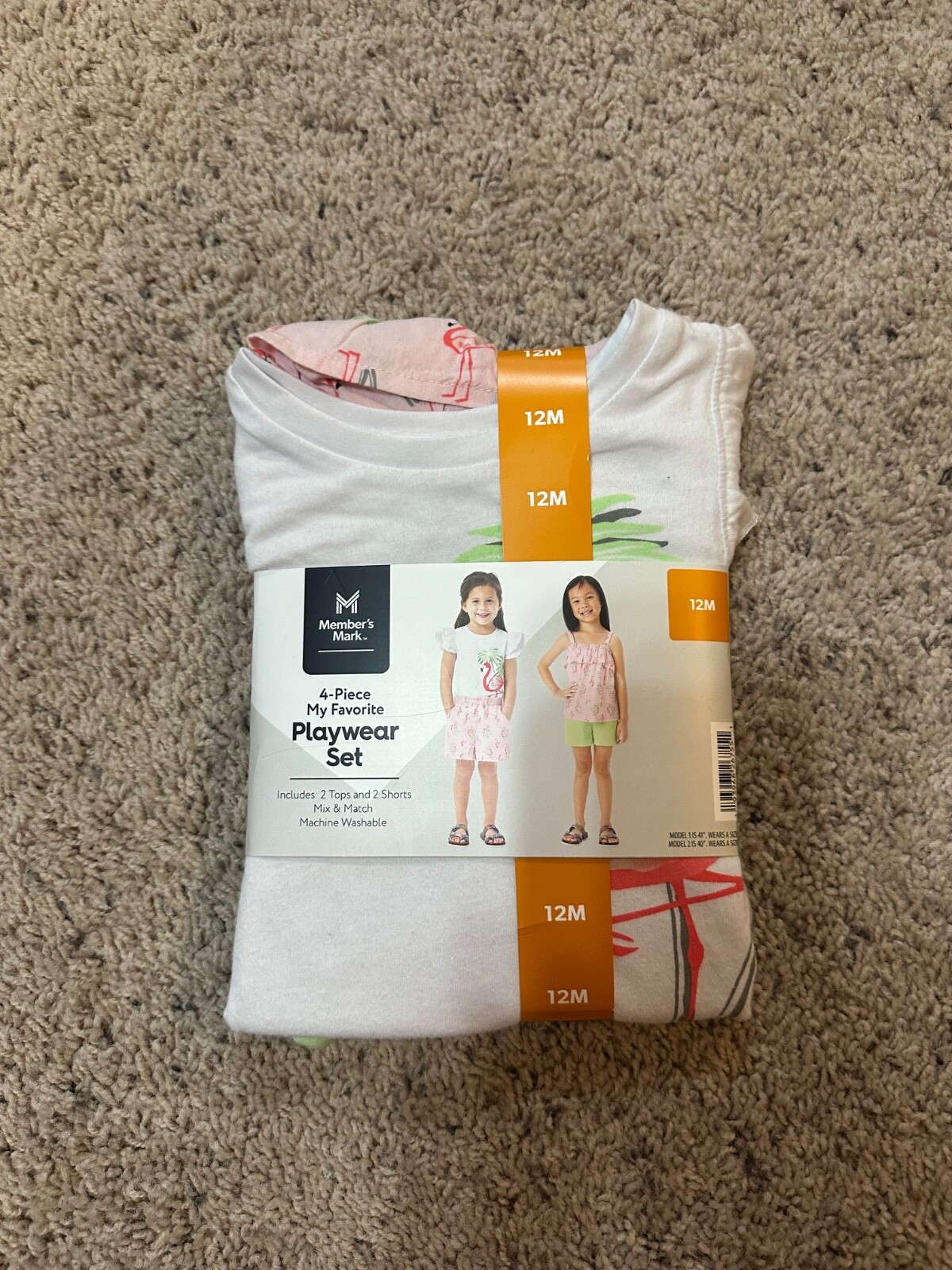 girls 4 pieces set size 12 months