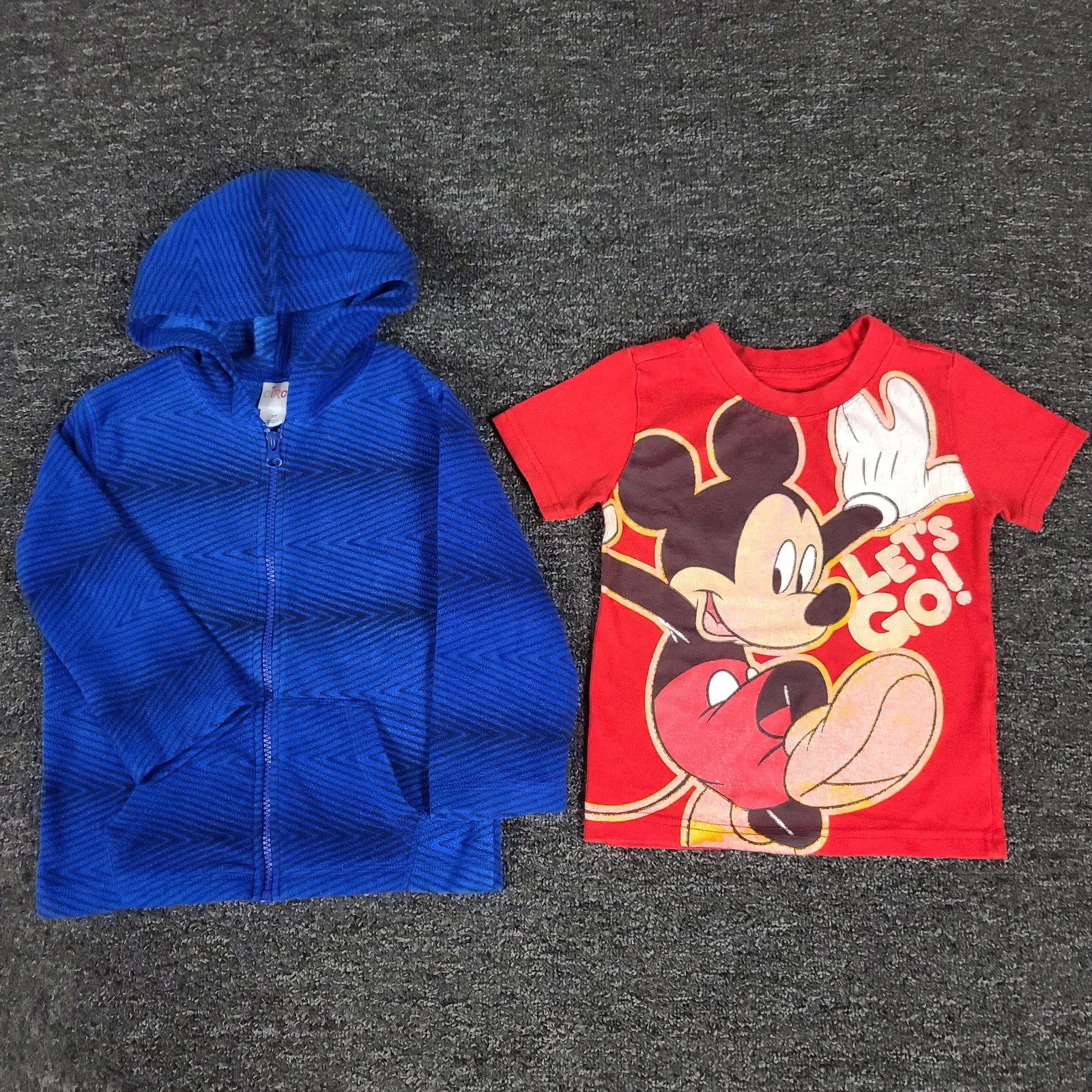 Boys Clothing Lot 2T Disney Mickey Mouse Shirt & Circo Hoodie Two Piece Play Set