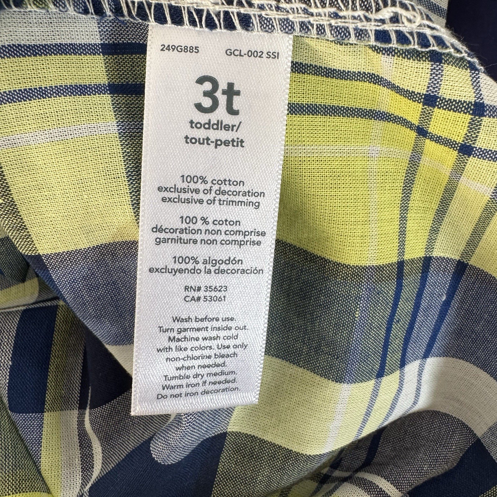 Carter’s Boys 3T 2pc Plaid Woven Cotton Button-Up Shirt & Shorts Set Preppy