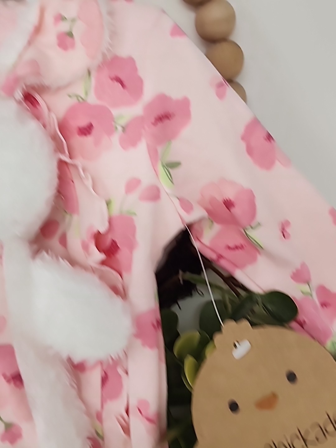 Little Chickadees Set SIZ 3-6M Baby Girls Pink Sleeper with Matching Bunny Lovey