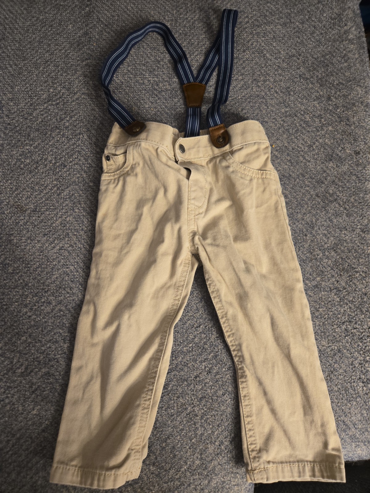 18 MONTH Carter’s Just One You Khaki Suspender Pants