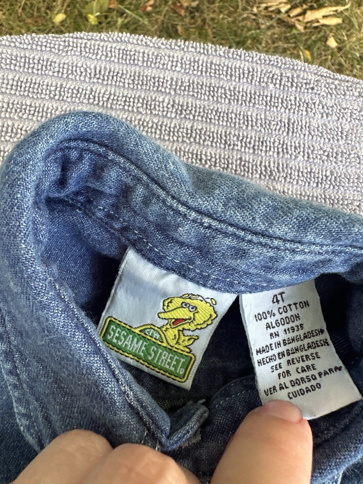 Vintage 90’s Sesame Street Elmo And Friends Denim Shirt And Pants 4t Read