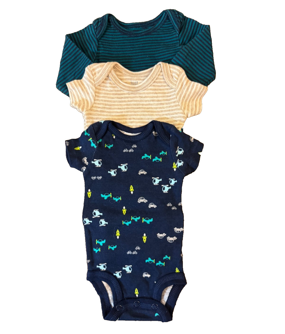 Baby Boy Preemie Bodysuits Tee Shirts Clothes Lot Reborn Doll Vehicles Stripes
