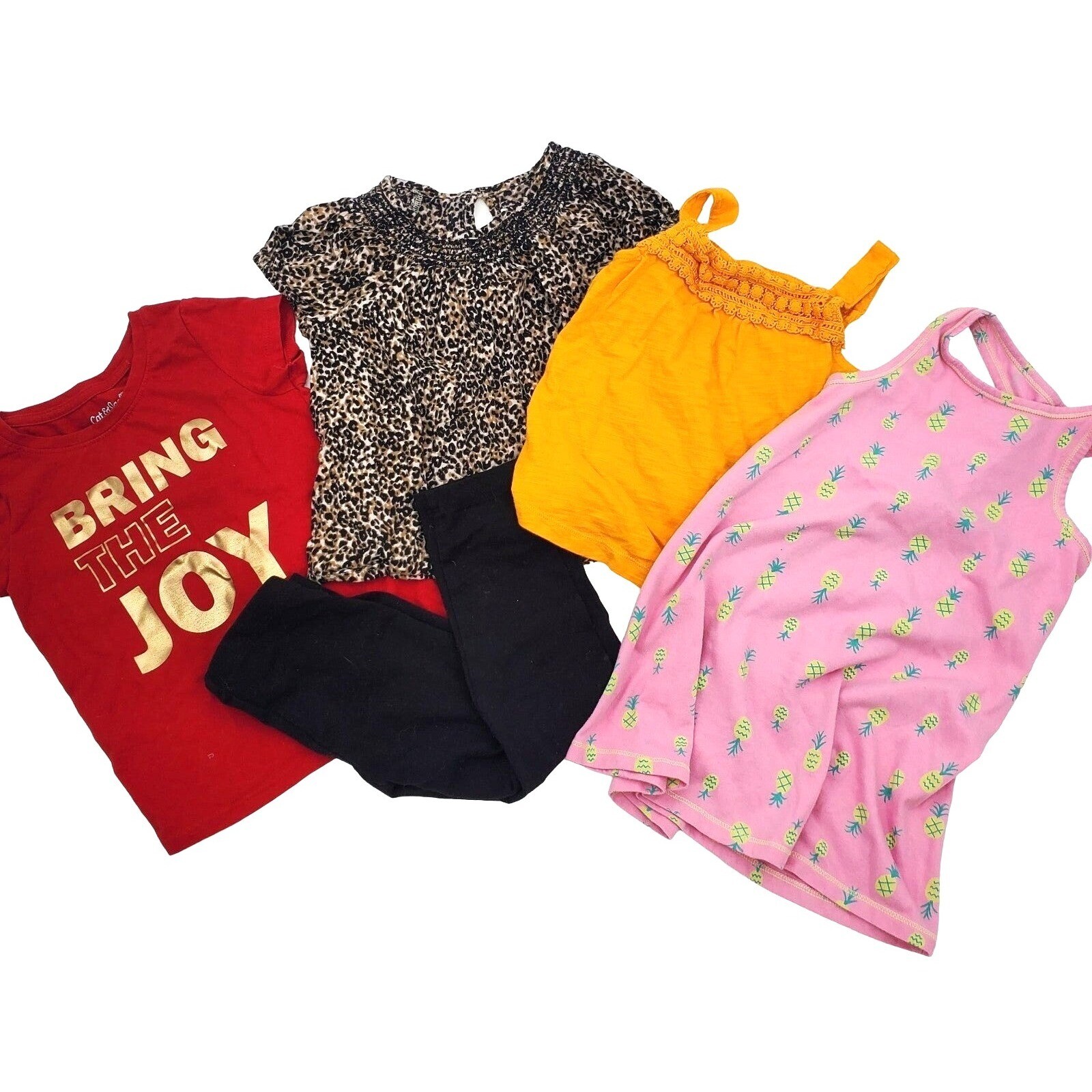 Girls 4T OLD NAVY Carter’s CAT & JACK Bundle Shirt Leopard Pants Match Set Dress