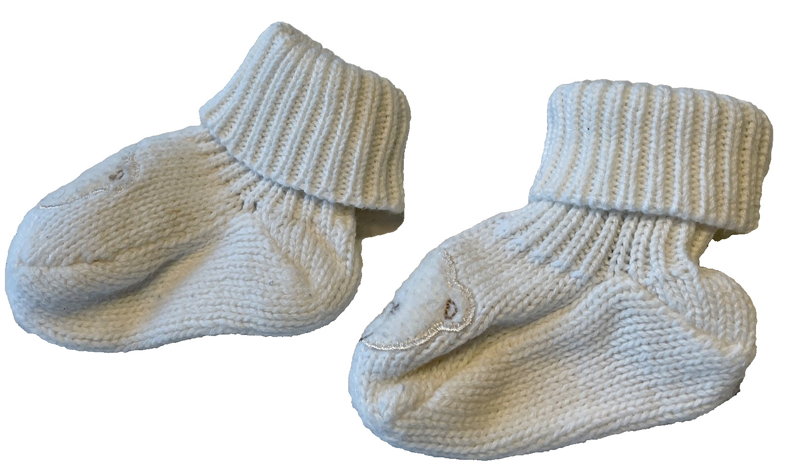 KOALA BABY Teddy Bear Appliqué Knit Sweater One-Piece Romper & Booties Set 6-9M