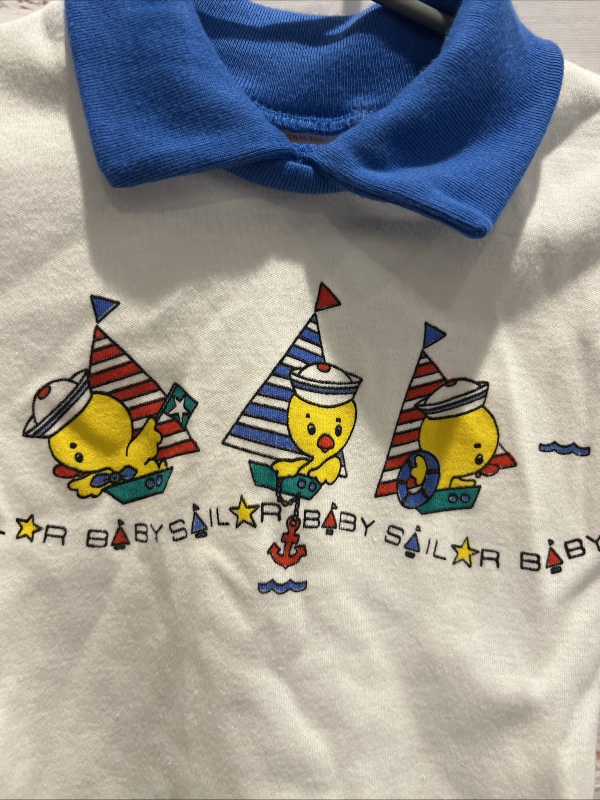 Vintage Sears Kids & More 18 Months Baby Boy – Sailor Baby Outfit Sail Boat Duck