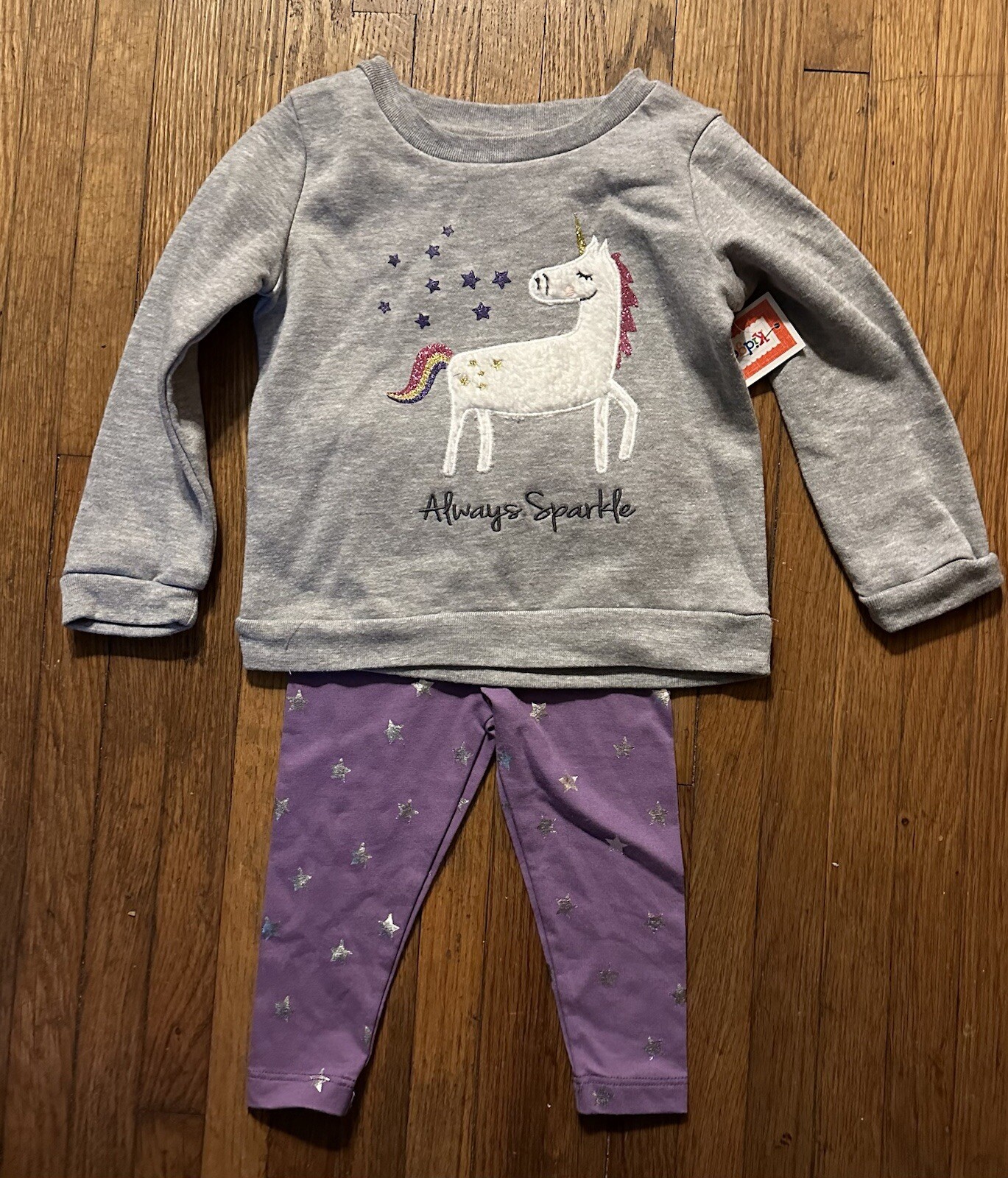 Unicorn Long Sleeve Sweatshirt & Pants Legging outfit set Baby Girl Size 12 M
