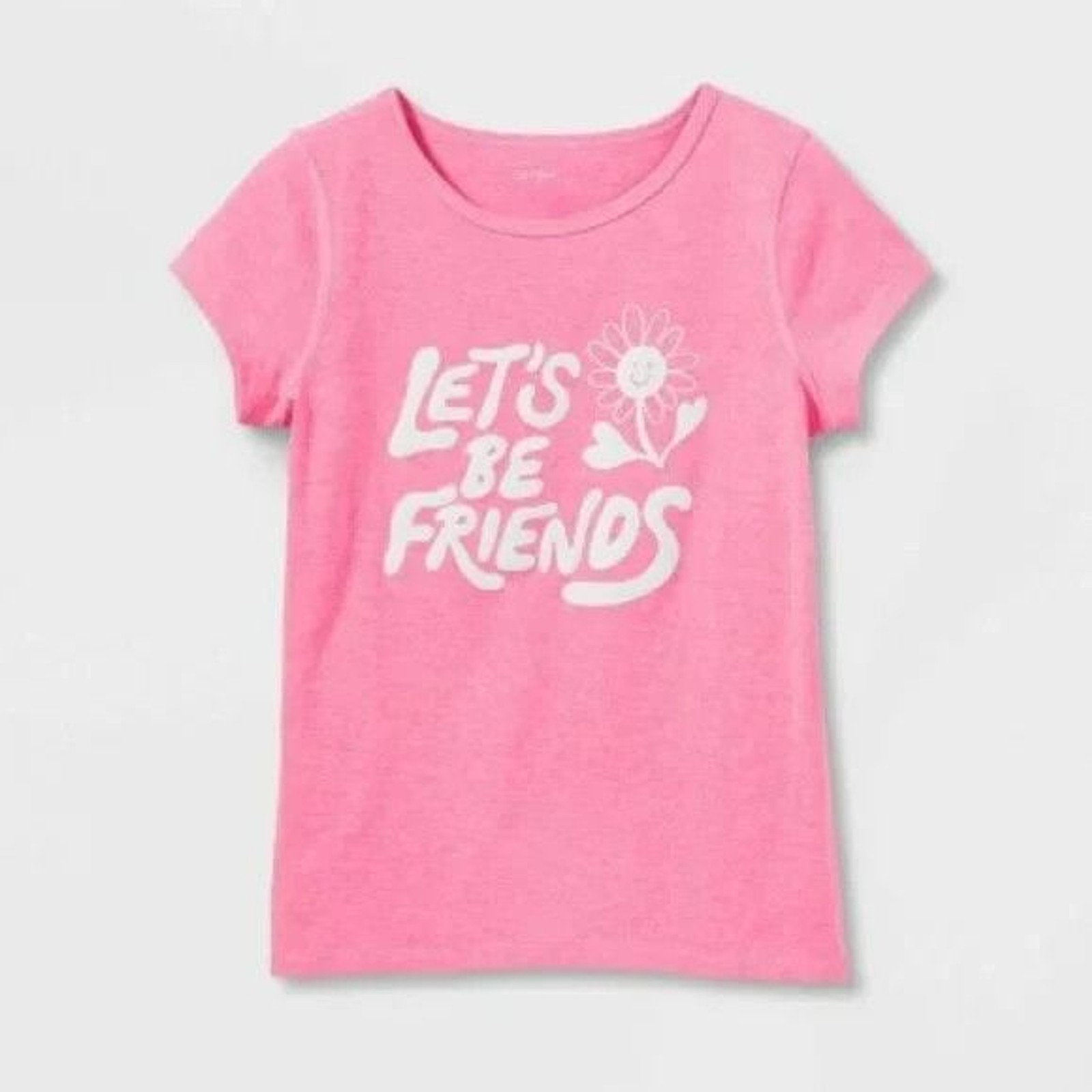 Girl’s Short Sleeve Graphic Print “LET”S BE FRIENDS” T-Shirt (Size 3T) ~ NEW!!!